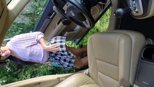 Multiple ORGASMS in my car # Watch and TOY Real Orgasm masturbation