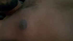 Eating Own Fresh Cum After Jerking-Off On Bed
