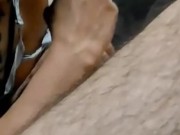 The real cuckold fun in a threesome with her wife 7/16