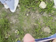 she wanted to stop to pee on the side of a road and i cum on her panties 8/16