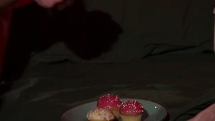 white Benny Fox birthday cum surprise