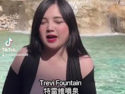 Trevi Fountain 特雷維噴泉 coin toss right hand to left shoulder. 硬幣要右手往後丢左肩 5/16