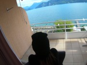 She's fucking like a pro ! Amateur wife pegs husband on vacation, double cumshot prostate orgasm 2/16