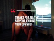 She's fucking like a pro ! Amateur wife pegs husband on vacation, double cumshot prostate orgasm 6/16