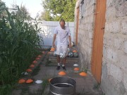 Malvina the cat and I are playing barrel ball 5/16