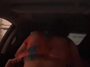 tight teen pussy getting a nice Creampie in the car 10/16