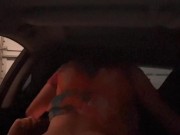tight teen pussy getting a nice Creampie in the car 11/16