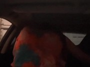 tight teen pussy getting a nice Creampie in the car 2/16