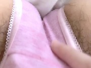 【完全主観】剛毛素人が陰毛はみ出すパンツの上からおまんこぐちゅぐちゅオナニー♡濡れ染みついちゃう【個人撮影】 8/16