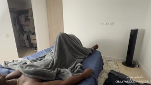 big booty stepsister surprises her stepdad -amateur couple- Nysdel