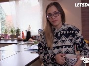 Brunette Selvaggia Fingers & Toys Her Twat To Reach Orgasm After Interview - LETSDOEIT 2/16