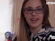 Brunette Selvaggia Fingers & Toys Her Twat To Reach Orgasm After Interview - LETSDOEIT 3/16