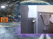 ANAL Babe bends over and pushes a toy into her ass in the SPACE PORT on StripVR 10/16