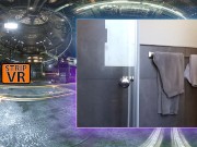 ANAL Babe bends over and pushes a toy into her ass in the SPACE PORT on StripVR 4/16