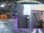 ANAL Babe bends over and pushes a toy into her ass in the SPACE PORT on StripVR 5/16