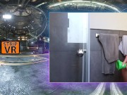 ANAL Babe bends over and pushes a toy into her ass in the SPACE PORT on StripVR 6/16