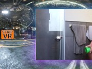 ANAL Babe bends over and pushes a toy into her ass in the SPACE PORT on StripVR 7/16