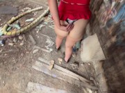 POV. Deep throat before anal makes me happy. Sneaking around abandoned building and getting caught 12/16