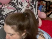 Whipped Cream Suprise Blowjob For Birthday Girl Tamera Nicole. Cumshot In Mouth 🥳🥵🔥