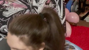 Whipped Cream Suprise Blowjob For Birthday Girl Tamera Nicole. Cumshot In Mouth 🥳🥵🔥