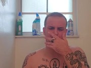 Smoking In Purple Panties