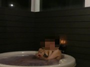 『夏　水着　ギャル』入学したばかりの巨乳の白ギャルを夏サークル旅行先のプールで水着にさせて着衣生ハメに成功。エロ過ぎて気持ち良過ぎた。。　個人撮影　フェラ　スタイル抜群　主観動画 4/16