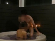 『夏　水着　ギャル』入学したばかりの巨乳の白ギャルを夏サークル旅行先のプールで水着にさせて着衣生ハメに成功。エロ過ぎて気持ち良過ぎた。。　個人撮影　フェラ　スタイル抜群　主観動画 7/16