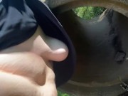 Creampie in the woods for neighborhood slut 12/16