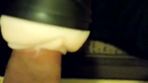 Shy straight Guy using new sex machine