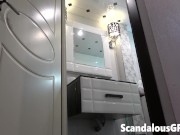 My hot naked girl doing her makeup 7/16