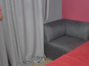 I arived home and caught my stepmom masturbating with her tennis racket,just had to fuck her 15/16