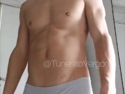 Fitness Man Shows Off His Perfect Body and Huge Veined Cock! 4/16