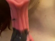 My mouth barely fits this horse cock 4/16