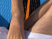 Real meeting at the lake, people saw us cum on our face 1/16