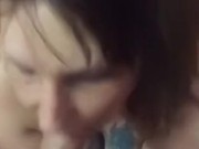 Sexy Slut MILF sucks and spits on my hard cock. 2/16