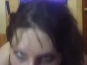 Sexy Slut MILF sucks and spits on my hard cock. 5/16