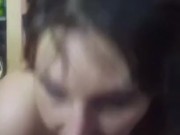 Sexy Slut MILF sucks and spits on my hard cock. 9/16