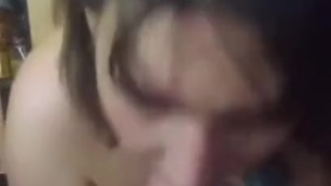 Sexy Slut MILF sucks and spits on my hard cock.