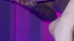 Slut squirting from pussy stretching