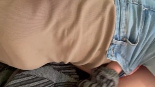 My straight friend was dying to touch me, we rub our pussies