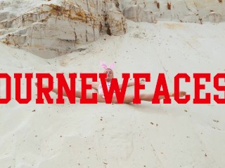 I’m lying naked on the sand and performing gymnastic elements! let’s go in my Fansly