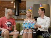 HUNT4K. Man bangs honey in ass and pays her boyfriend for anal fun 3/16