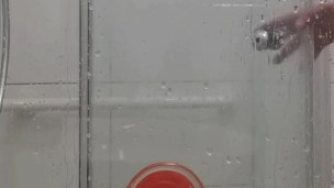 My daily anal dildo routine in the shower at the hospital