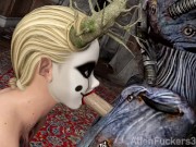 Cybernetic Creature Roughly Bangs Two Popular Whores. Post-apocalyptic Porn Fantasies 10/16