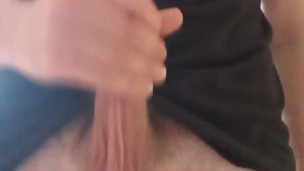 Jerking off in the kitchen