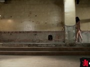 Lazy slut Holly Michaels has huge tits and a pretty little cum dumpster face. I make her run stairs, 1/16