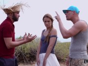 Naughty Peasant Girl Alexis Crystal Sucks Off Two Strangers During Outdoor Sex Session 4/16