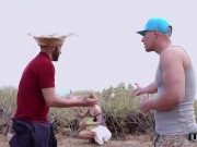 Naughty Peasant Girl Alexis Crystal Sucks Off Two Strangers During Outdoor Sex Session 8/16