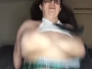 THICK WHITE BBW RIDES COCK TO ORGASM AND CREAMPIE