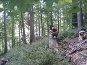 With a bunny mask and a dog collar around my neck 15/16